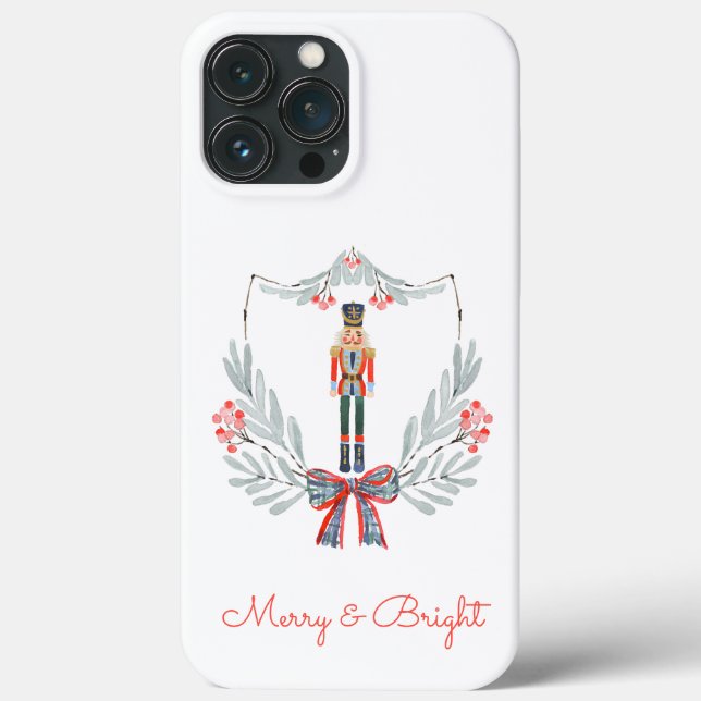 Funda De Case-Mate Para iPhone Navidades Pastel Light Blue Nutcracker Holiday (Reverso )