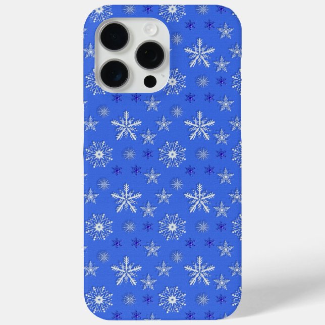 Funda De Case-Mate Para iPhone navidades patrón azul de vacaciones (Reverso )