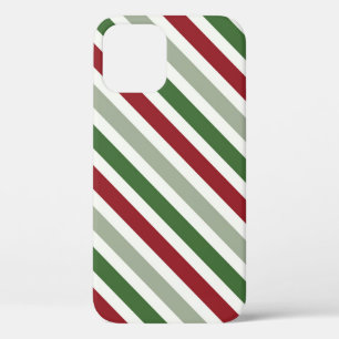 Funda Para iPhone 12 Navidades Patrón de regalo de cañón de tiras di