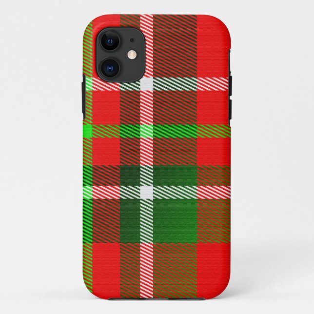 Funda De Case-Mate Para iPhone Navidades Patrón Tartán (Reverso)