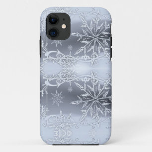 Funda Para iPhone 11 Navidades perfectos Silver SNowflake