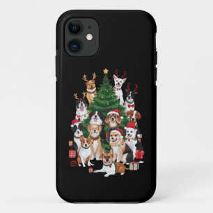 Funda Para iPhone 11 Navidades Perro Perro Perro Amante Madre Perro de