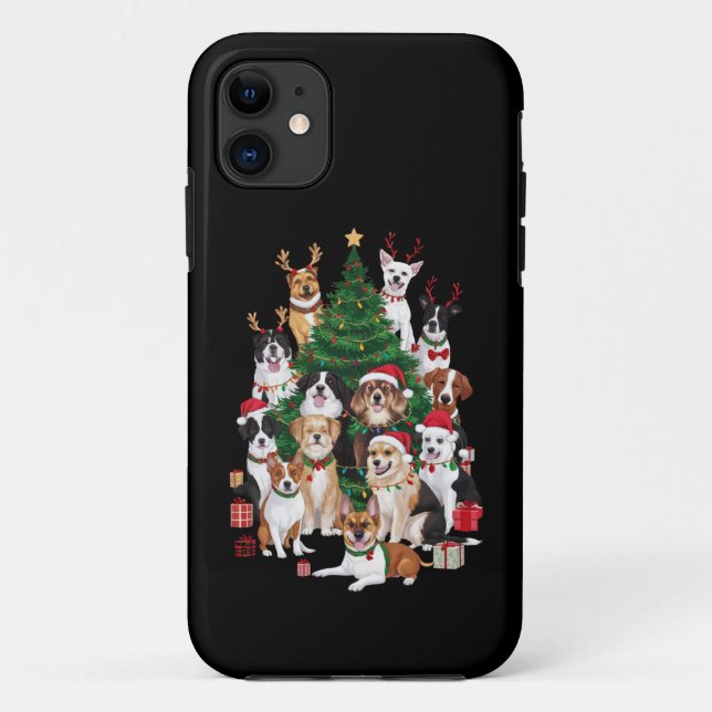 Funda De Case-Mate Para iPhone Navidades Perro Perro Perro Amante Madre Perro de  (Reverso)