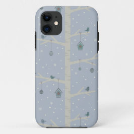 Funda Para iPhone 11 Navidades personalizado de aves forestales de invi