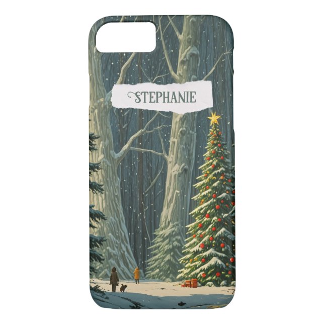 Funda De Case-Mate Para iPhone Navidades personalizados de solsticio (Reverso)