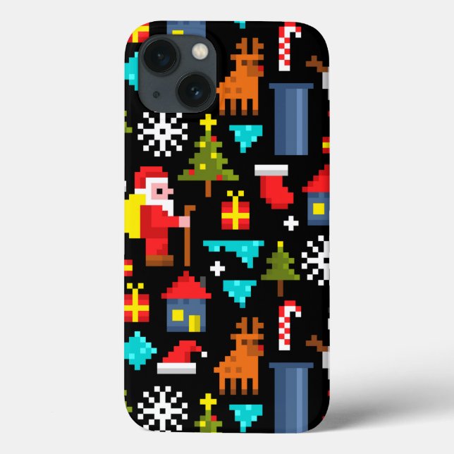 Funda De Case-Mate Para iPhone Navidades Pixel (Reverso)