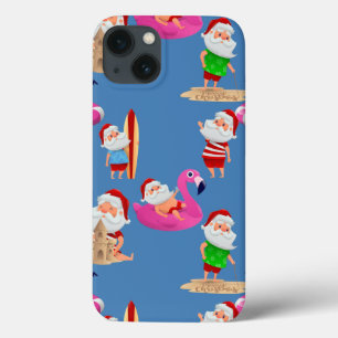 Funda Para iPhone 13 navidades playa santa claus vacaciones