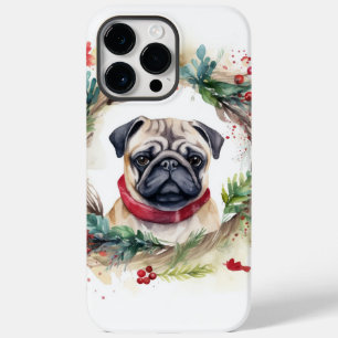 Funda Para iPhone 14 Pro Max De Case-Mate Navidades Pug Wreath Festix Pup