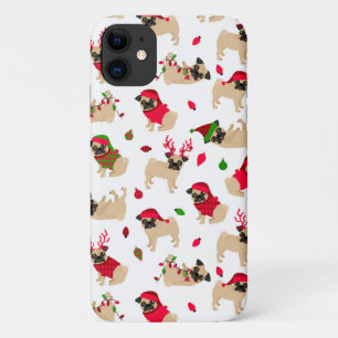Funda Para iPhone 11 Navidades Pugs White