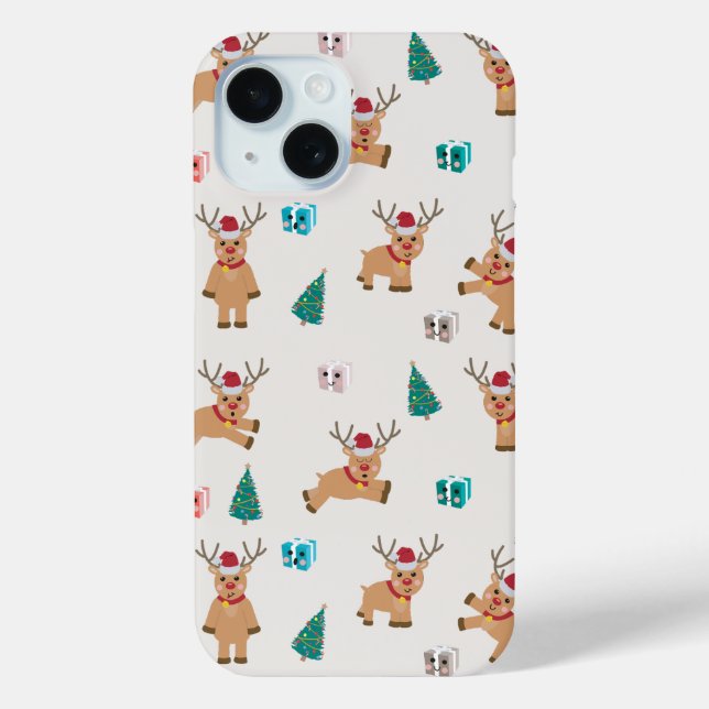 Funda De Case-Mate Para iPhone Navidades ratos renos (Reverso )