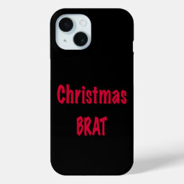 Funda Para iPhone 15 Navidades Red Brat On Black