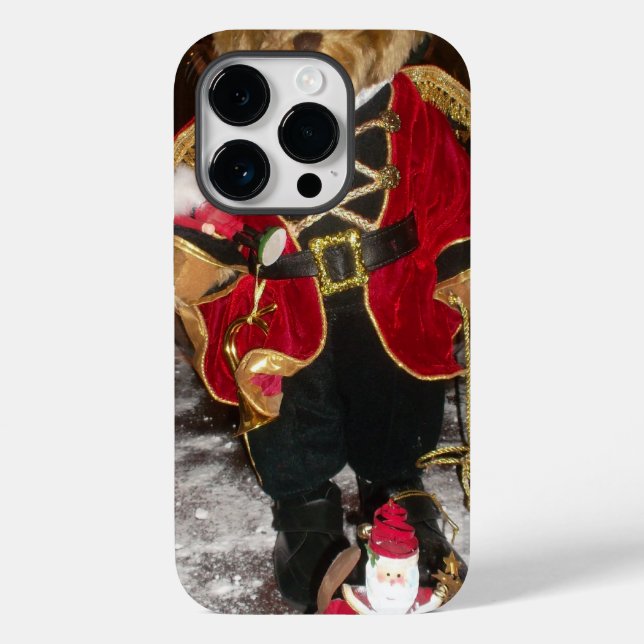 Funda De Case-Mate Para iPhone Navidades Regales Impresión de arte navideño Teddy (Reverso )