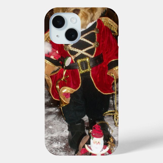 Funda De Case-Mate Para iPhone Navidades Regales Impresión de arte navideño Teddy (Reverso )
