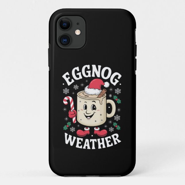 Funda De Case-Mate Para iPhone Navidades retro de Navidades del tiempo del huevo (Reverso)