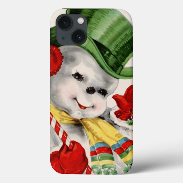 Funda De Case-Mate Para iPhone Navidades retro snowman teléfono duro xtreme X fun (Reverso)