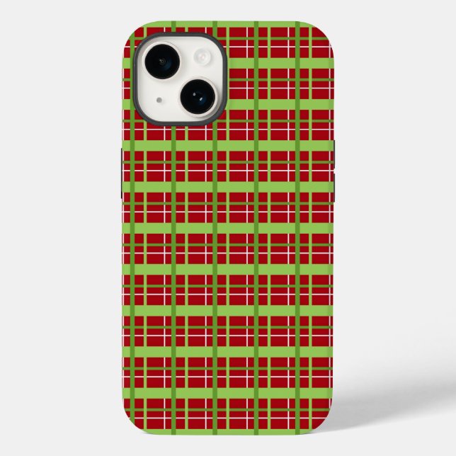 Funda De Case-Mate Para iPhone Navidades rojos y verdes colocan estuche de teléfo (Reverso )
