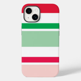 Funda Para iPhone 14 De Case-Mate Navidades rojos y verdes tiras estuche de teléfono
