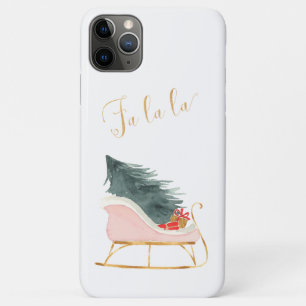 Funda Para iPhone 11 Pro Max Navidades rosados Sleigh Falala