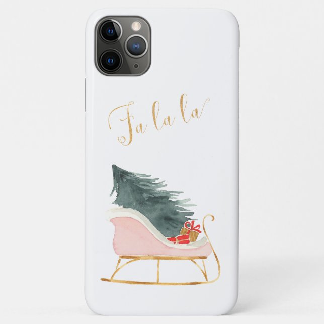 Funda De Case-Mate Para iPhone Navidades rosados Sleigh Falala (Reverso)