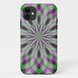 Funda Para iPhone 11 Navidades rosettes en morado, verde y negro