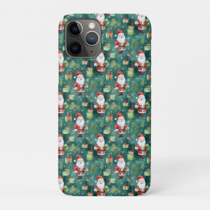Funda Para iPhone 11 Pro Navidades Santa Claus Seamless Pattern-82909