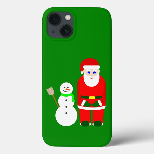 Funda De Case-Mate Para iPhone navidades santa claus snowman (Reverso)