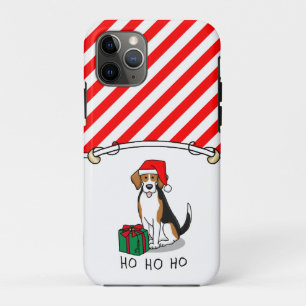 Funda Para iPhone 11 Pro Navidades Santa Hat Beagle (triple color 3) Dog Cu