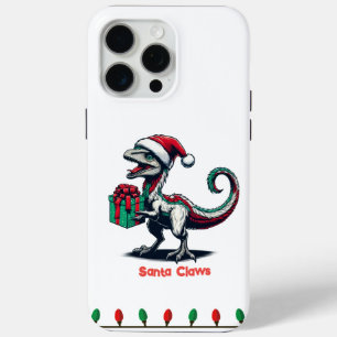 Funda Para iPhone 15 Pro Max Navidades Santa hat raptor