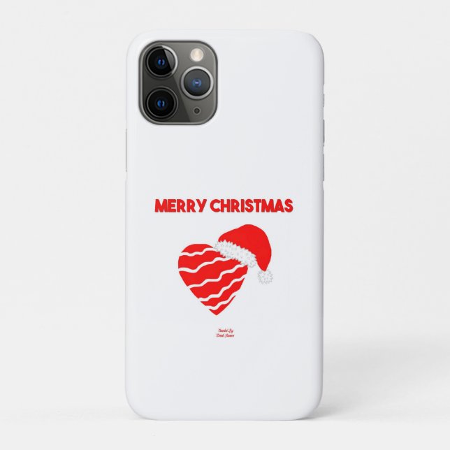 Funda De Case-Mate Para iPhone Navidades Santa Heart Apple iPhone 11 Pro Funda (Reverso)