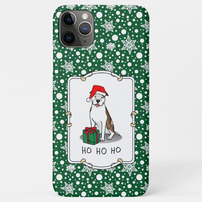Funda De Case-Mate Para iPhone Navidades Santa Pit Bull (izquierda romano le whit (Reverso)