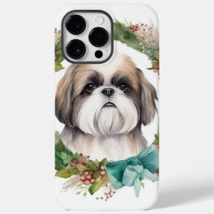 Funda Para iPhone 14 Pro Max De Case-Mate Navidades Shih Tzu abuchean presentación festiva