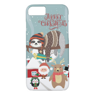 Funda Para iPhone 8/7 Navidades Sloth Y Amigos