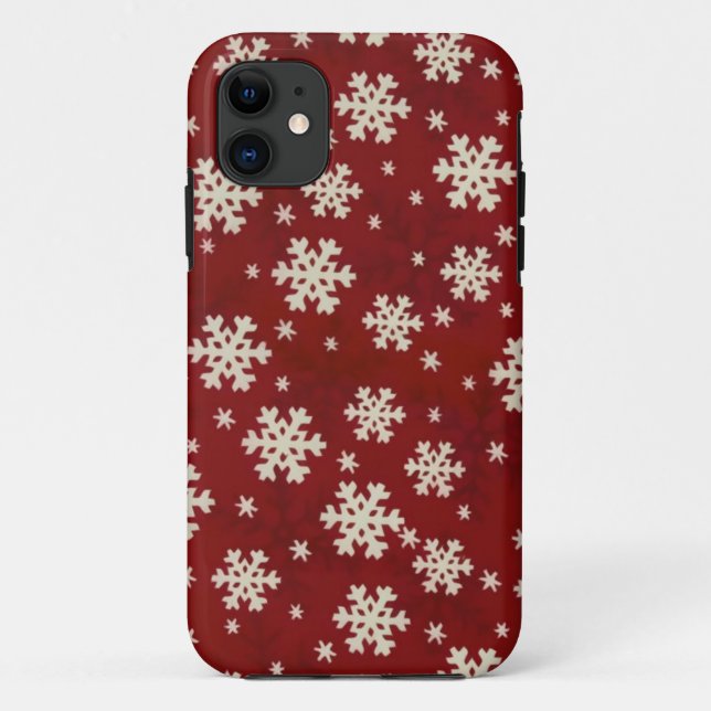 Funda De Case-Mate Para iPhone Navidades Snowflakes (Reverso)