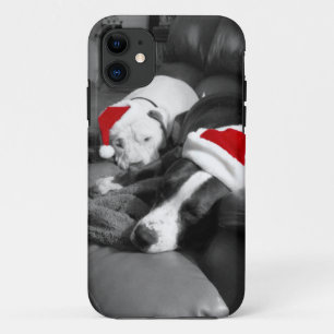 Funda Para iPhone 11 navidades somnolientos cachorros pitbull adorable 