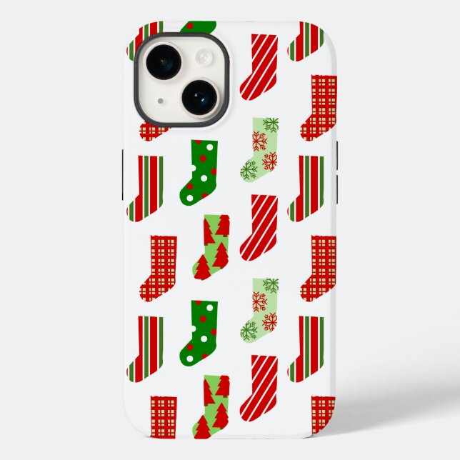 Funda De Case-Mate Para iPhone Navidades Stockings (Reverso )
