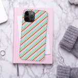 Funda Para iPhone 15 Navidades Stripes | Moderna Y Colorida Alegre Cute<br><div class="desc">Elegante, lindo navidad diagonal estuche de iphone de rayas de caramelo en llamativos tonos rojo, verde, azul y rosa en un moderno y escandaloso estilo de diseño escandinavo. ¡Un accesorio hermoso para las fiestas o en cualquier época del año! Parte de nuestra colección Festive Stripe, con una gama de productos...</div>