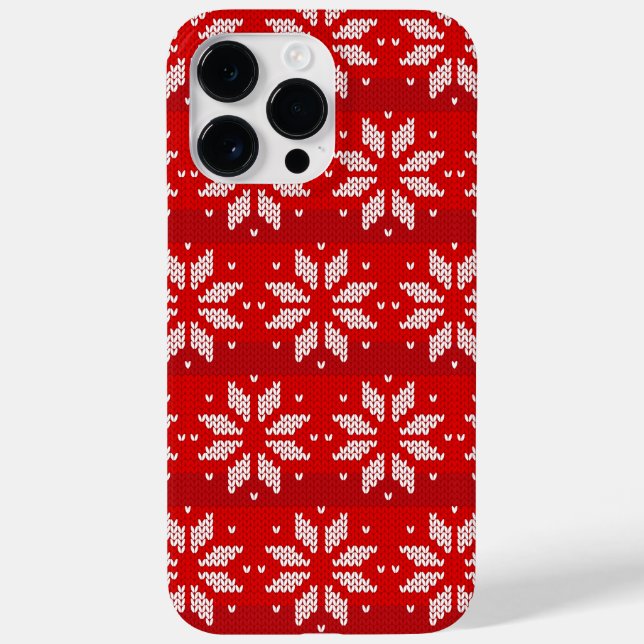 Funda De Case-Mate Para iPhone Navidades Vacaciones en invierno rojas blancas roj (Reverso)