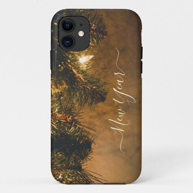 Funda De Case-Mate Para iPhone Navidades verdes iluminan caso de Iphone (Reverso)