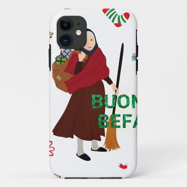 Funda De Case-Mate Para iPhone navidades Witch buona Befana (Reverso)