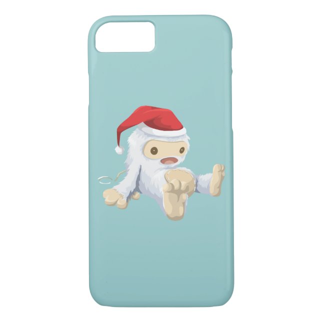 Funda De Case-Mate Para iPhone Navidades Yeti Toy vistiendo un Santa Hat (Reverso)