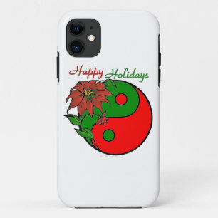Funda Para iPhone 11 Navidades Yin Yang Poinsettia