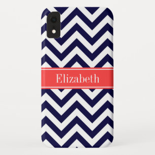 title_seo2 Navy Lg Chevron Coral Red Quatrefoil Nombre Monogr