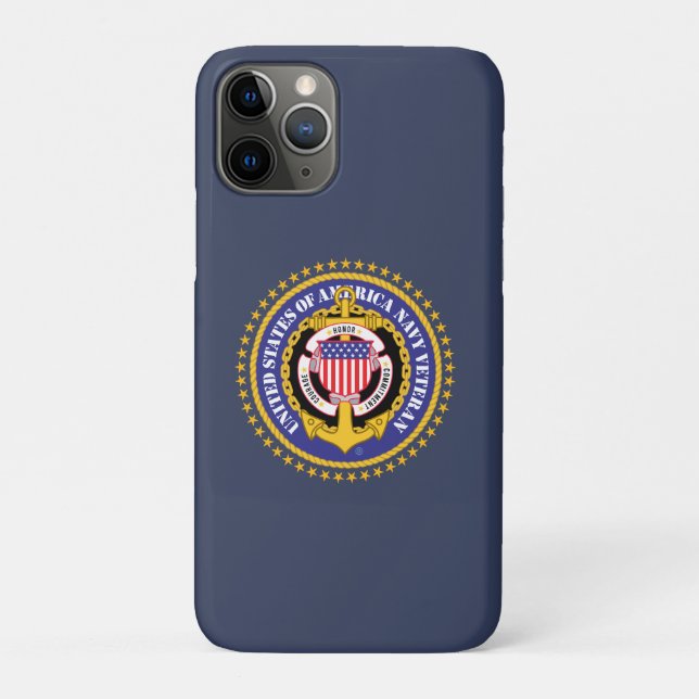 Funda De Case-Mate Para iPhone Navy Veteran Golf Head Cover (Reverso)