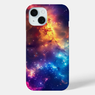 Funda Para iPhone 15 Nebulosa colorida