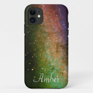 Funda Para iPhone 11 Nebulosa Espacial Galaxia Cielo Nocturno Naranja P