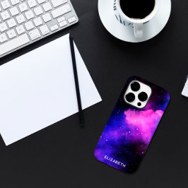 Funda Para iPhone 14 Pro De Case-Mate Nebulosa Espacio Cielo Nombre Personalizado