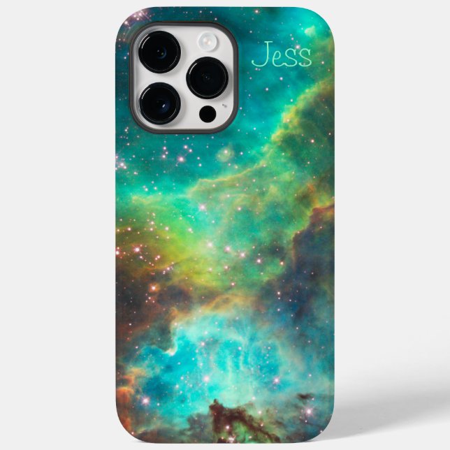 Funda De Case-Mate Para iPhone Nebulosa turquesa -*personalizar* (Reverso )