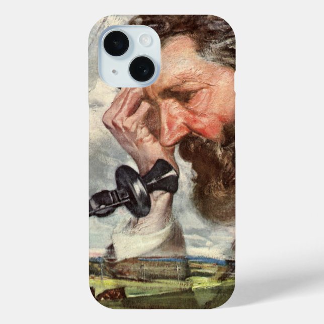 Funda De Case-Mate Para iPhone Negocio Antiguo, Teléfono de Alexander Graham Bell (Reverso )