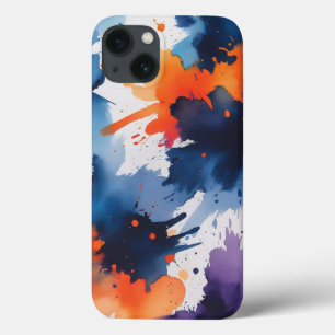 Funda Para iPhone 13 Negrita Abstract Watercolor Splash Estuche para iP
