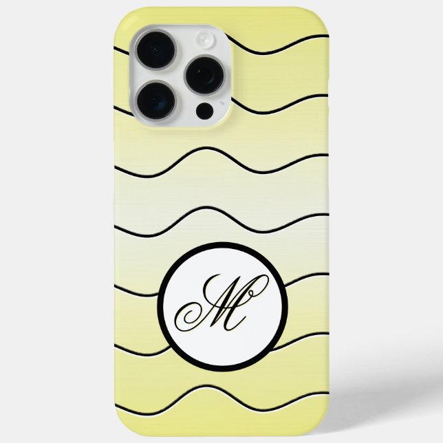 Funda De Case-Mate Para iPhone Negrita Inicial Personal En Amarillo Mantequilla S (Reverso )